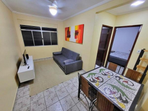 01 dorm c/ar cond, wi-fi, 1 vaga, praia da Enseada